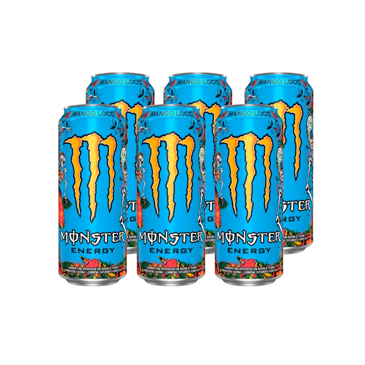 MONSTER - PACK X6 ENERGETICA MANGO LOCO 473ML - MONSTER ENERGY