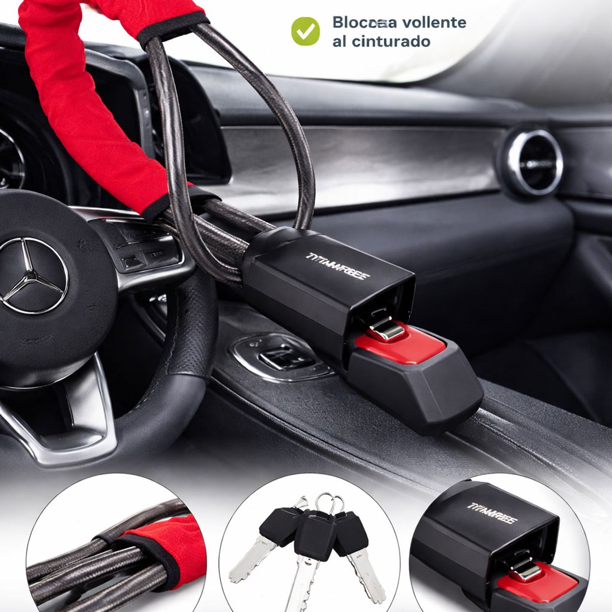 MOVI - Traba volante al conector del cinturón de seguridad