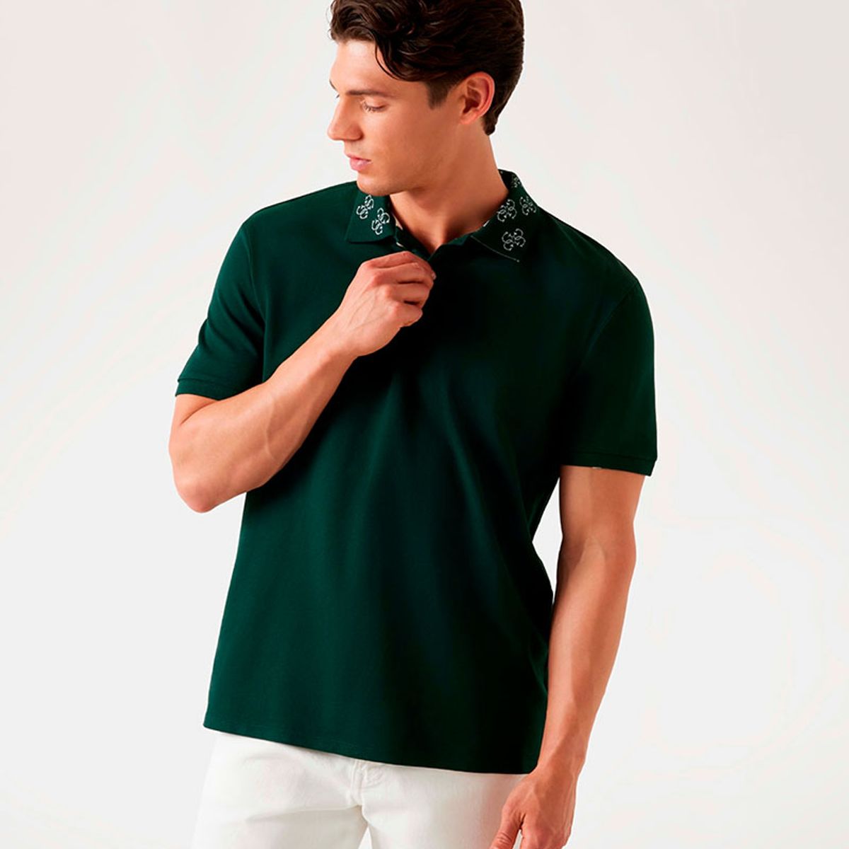 GUESS - Polera Polo Ss Logo Jcrd Collar