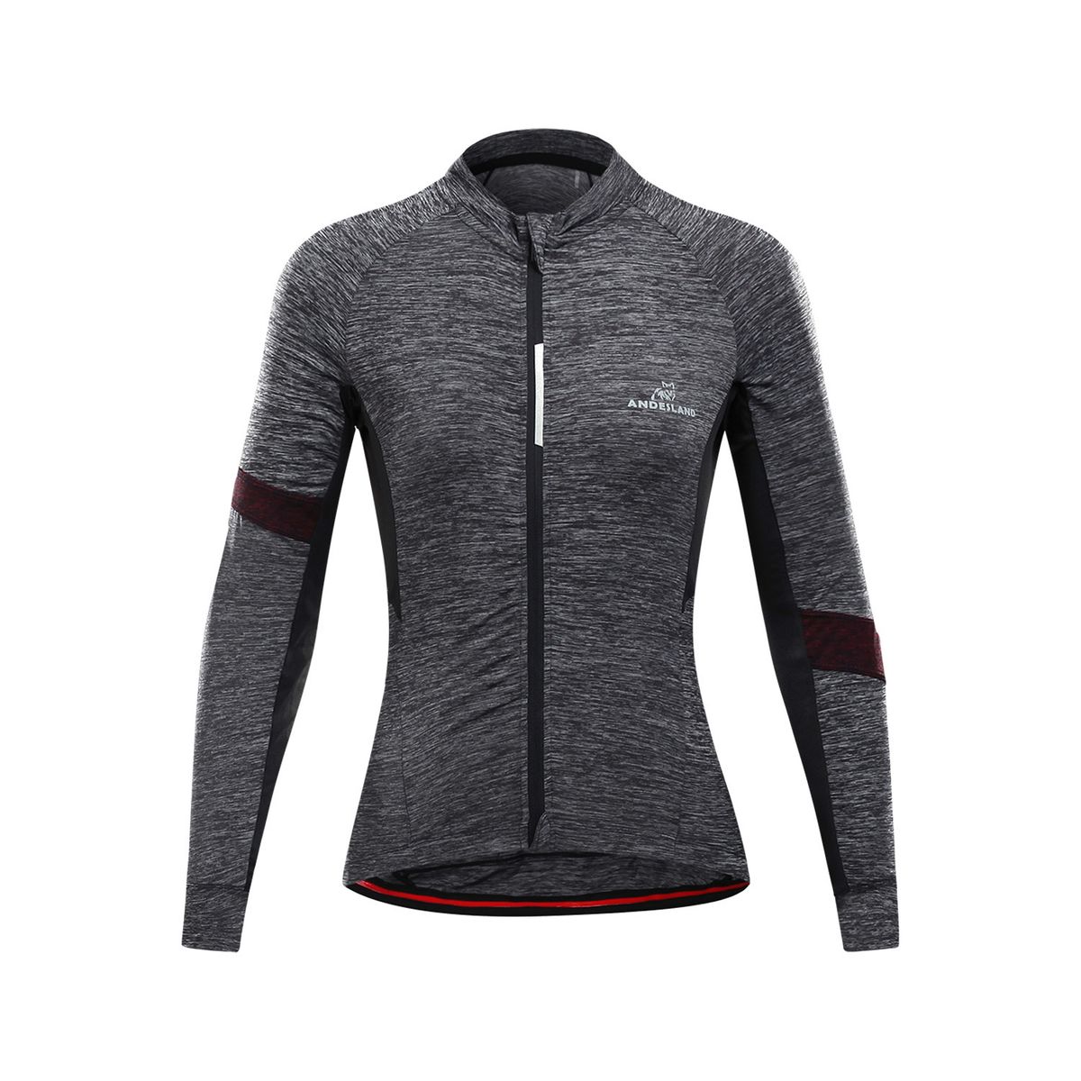 ANDESLAND OUTDOOR APPAREL - Polera Tricota Manga Larga Corsac Burdeo Mujer