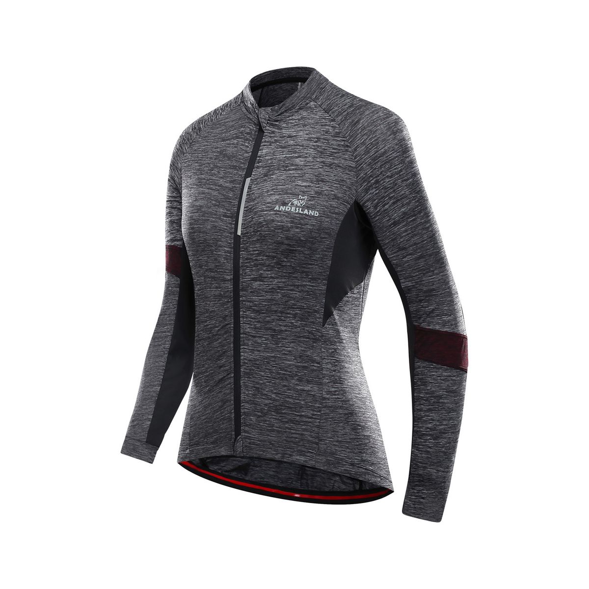 ANDESLAND OUTDOOR APPAREL - Polera Tricota Manga Larga Corsac Burdeo Mujer