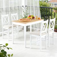 Juego de Comedor 4 Sillas Mesa Rectangular Moderno 108x73x56cm