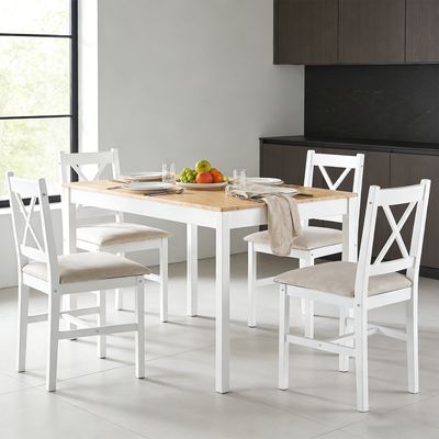 Imagen 2 del producto Juego de Comedor 4 Sillas Mesa Rectangular Moderno 108x73x56cm