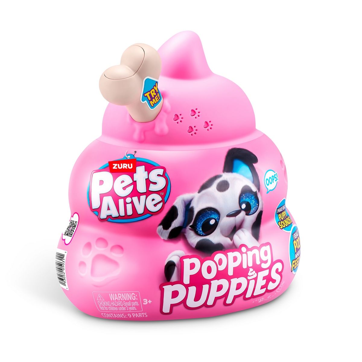 ZURU - Mascota Real Pooping Puppies Pets Alive - Hueso Marfil
