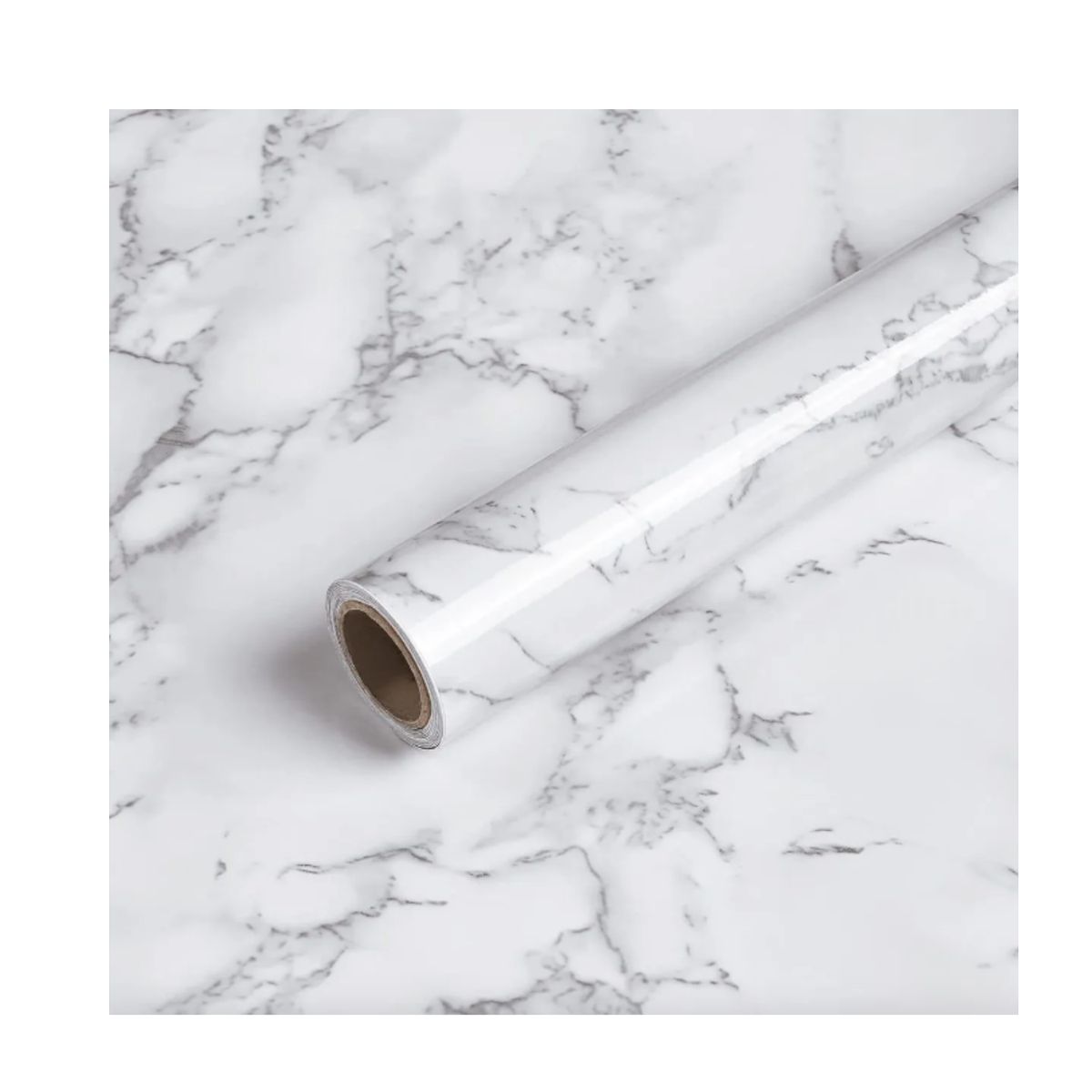 GENERICO - Papel Tapiz Adhesivo Mármol Impermeable Para Encimera Cajon 10m Blanco
