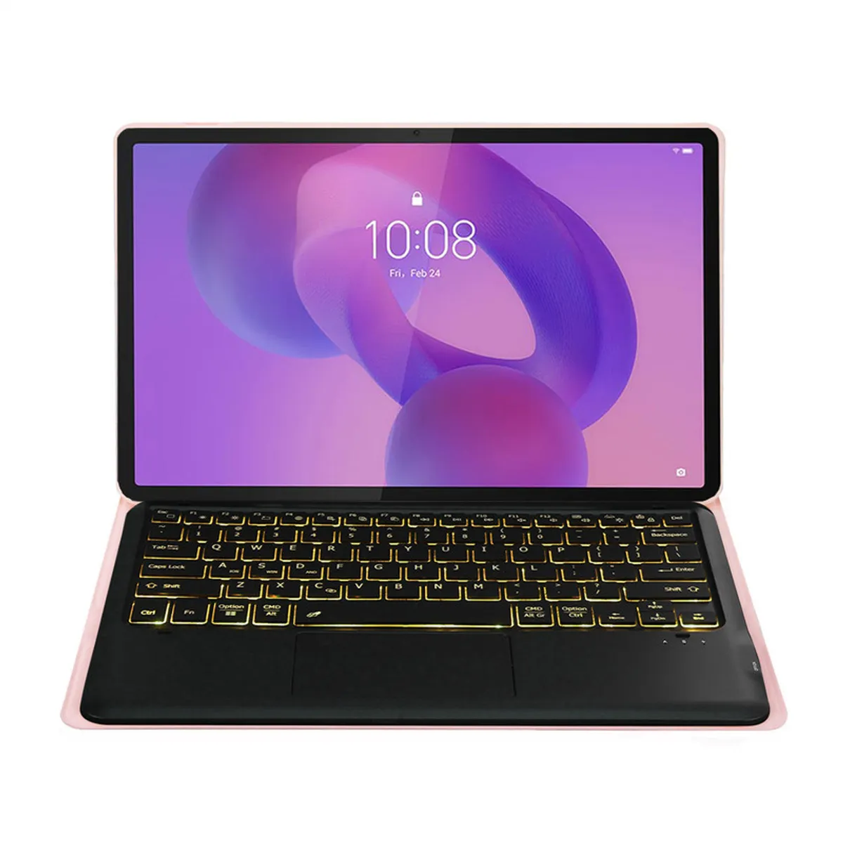 LENOVO - Tablet Lenovo Pad Pro 2025 8+128GB 12.7"- Verde con Rosado luminsos teclado