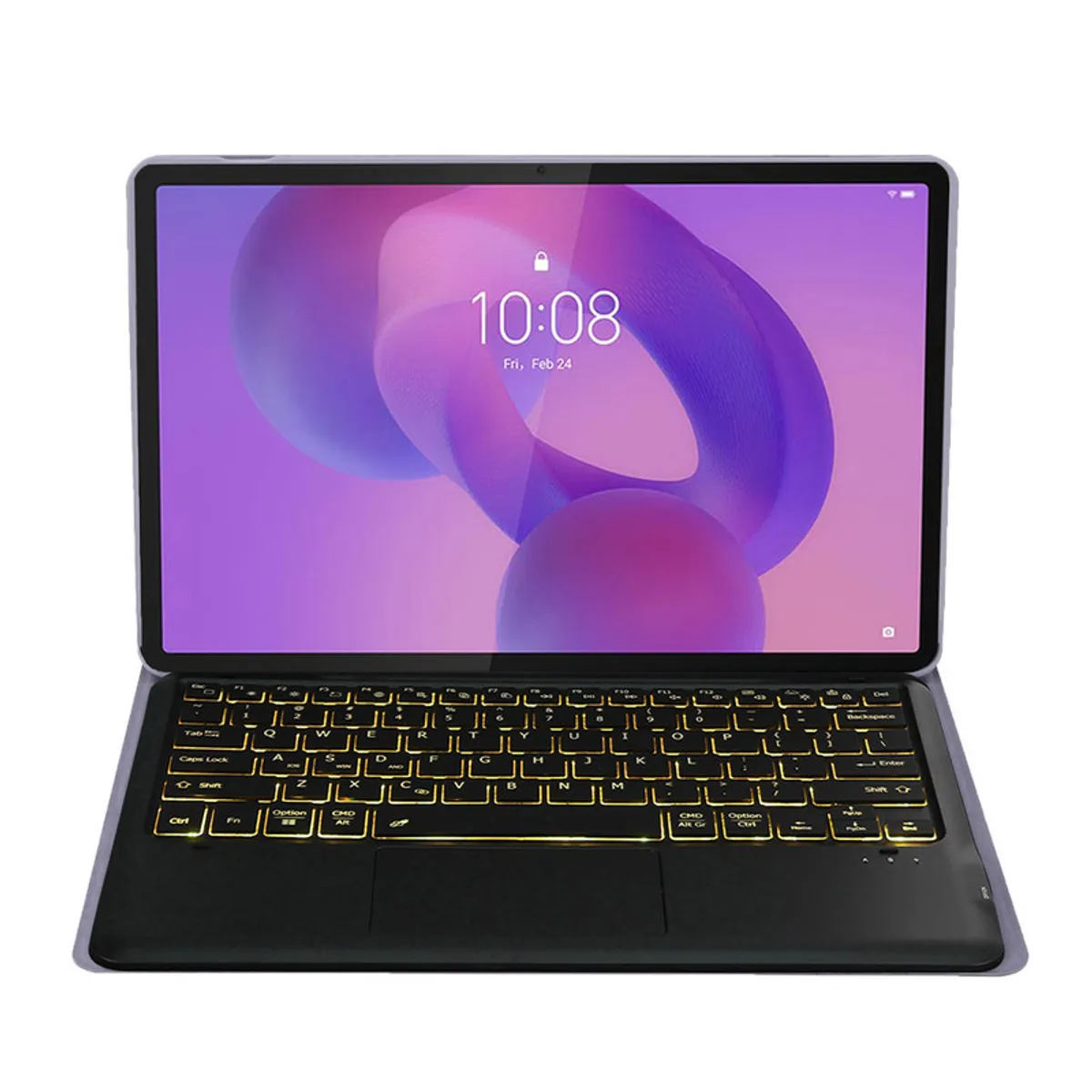 LENOVO - Tablet Lenovo Pad Pro 2025 8+128GB 12.7"- Verde con Morado luminsos teclado