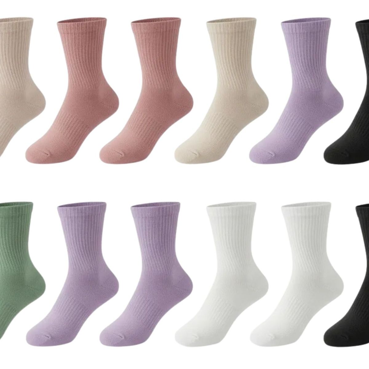 LIKE SHOP - Pack 12 Pares Calceta Deportiva Premium Bambú Algodón. Mujer 212L