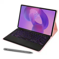 LENOVO - Tablet Pad Pro 2025 8+128GB 12.7" WIFI-Gris+Rosado luminsos teclado+Lápiz táctil