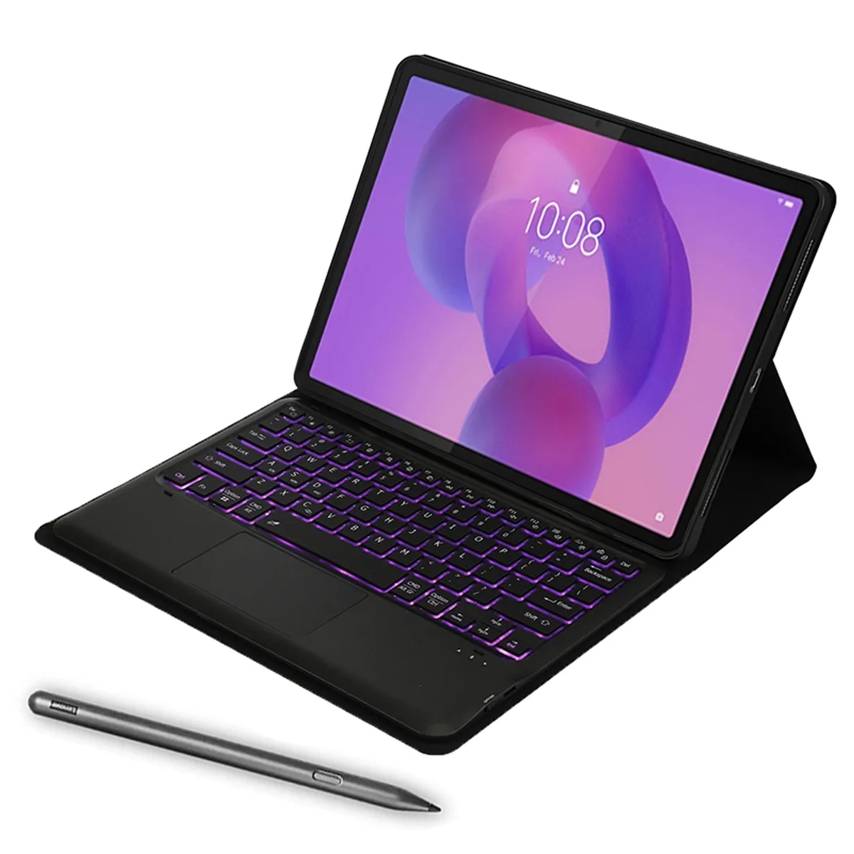 LENOVO - Tablet Pad Pro 2025 8+128GB 12.7" WIFI-Gris+Negro luminsos teclado+Lápiz táctil Lenovo
