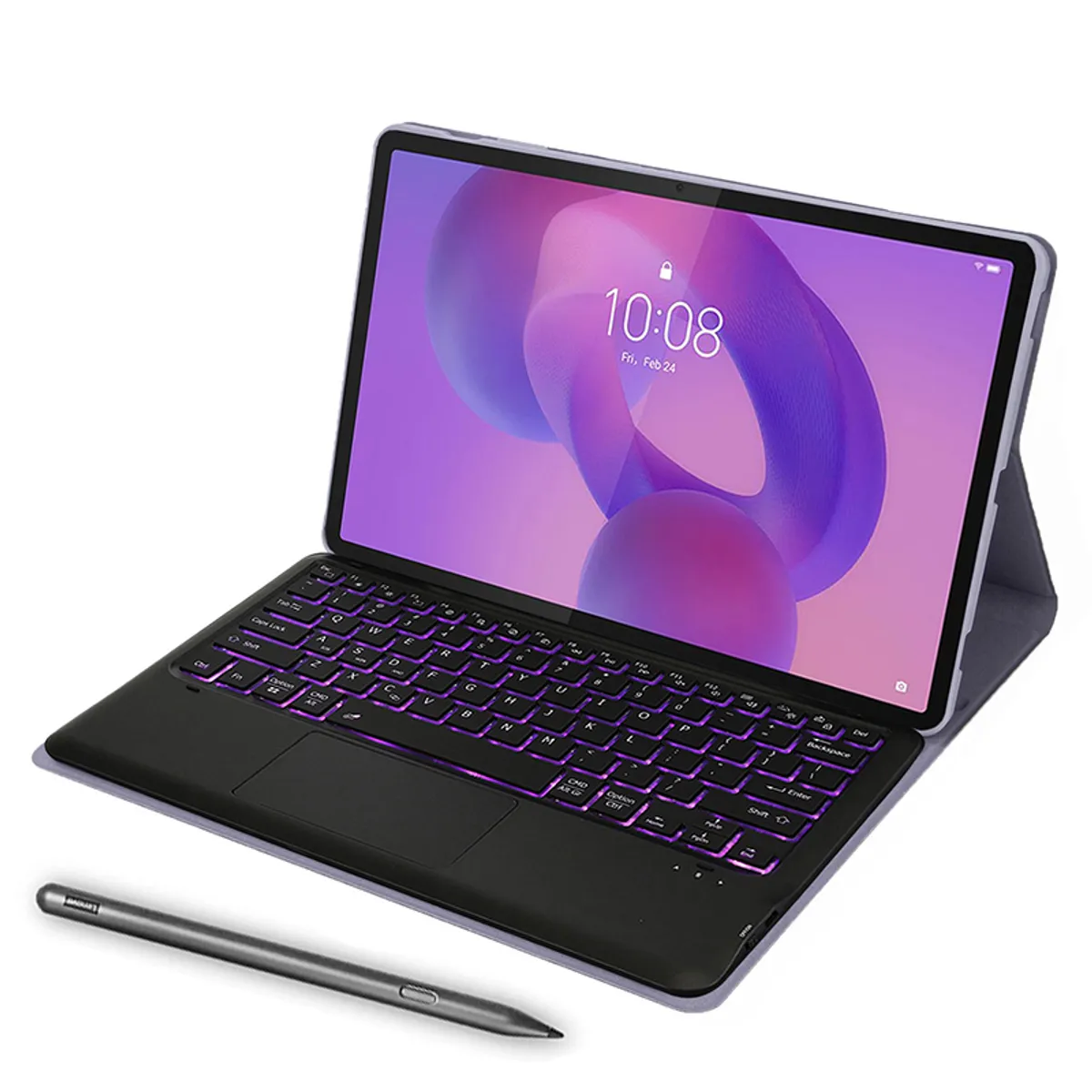 LENOVO - Tablet Pad Pro 2025 8+256GB 12.7" WIFI-Gris+Morado + Teclado + Lápiz táctil Lenovo