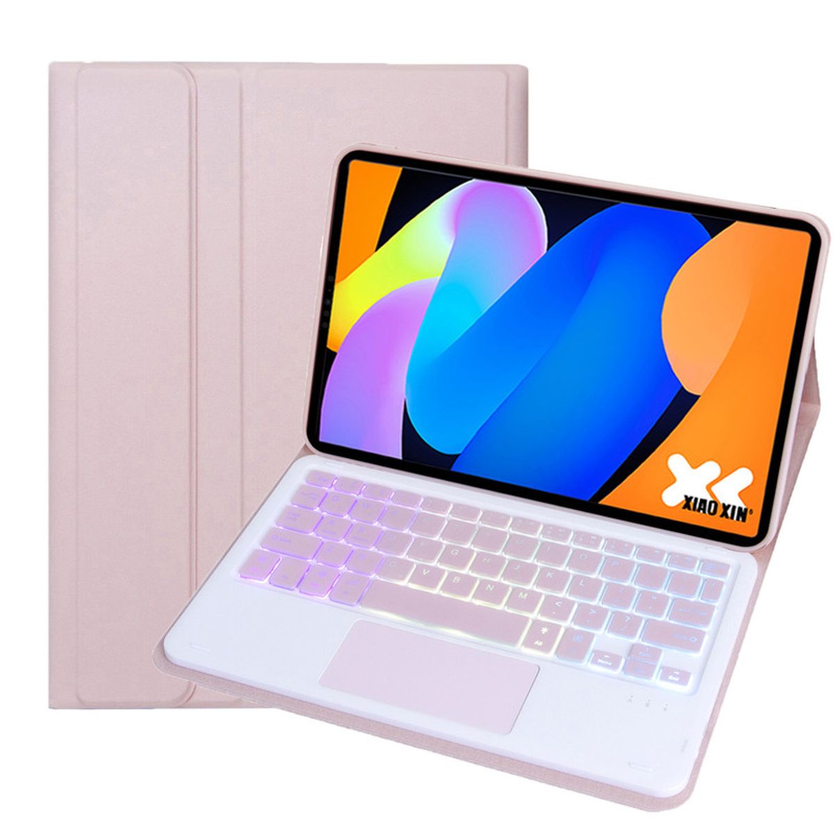 LENOVO - Tablet Lenovo pad 2025 11'' 6+128GB  WIFI 2.5K - Gris con Rosado luminsos teclado