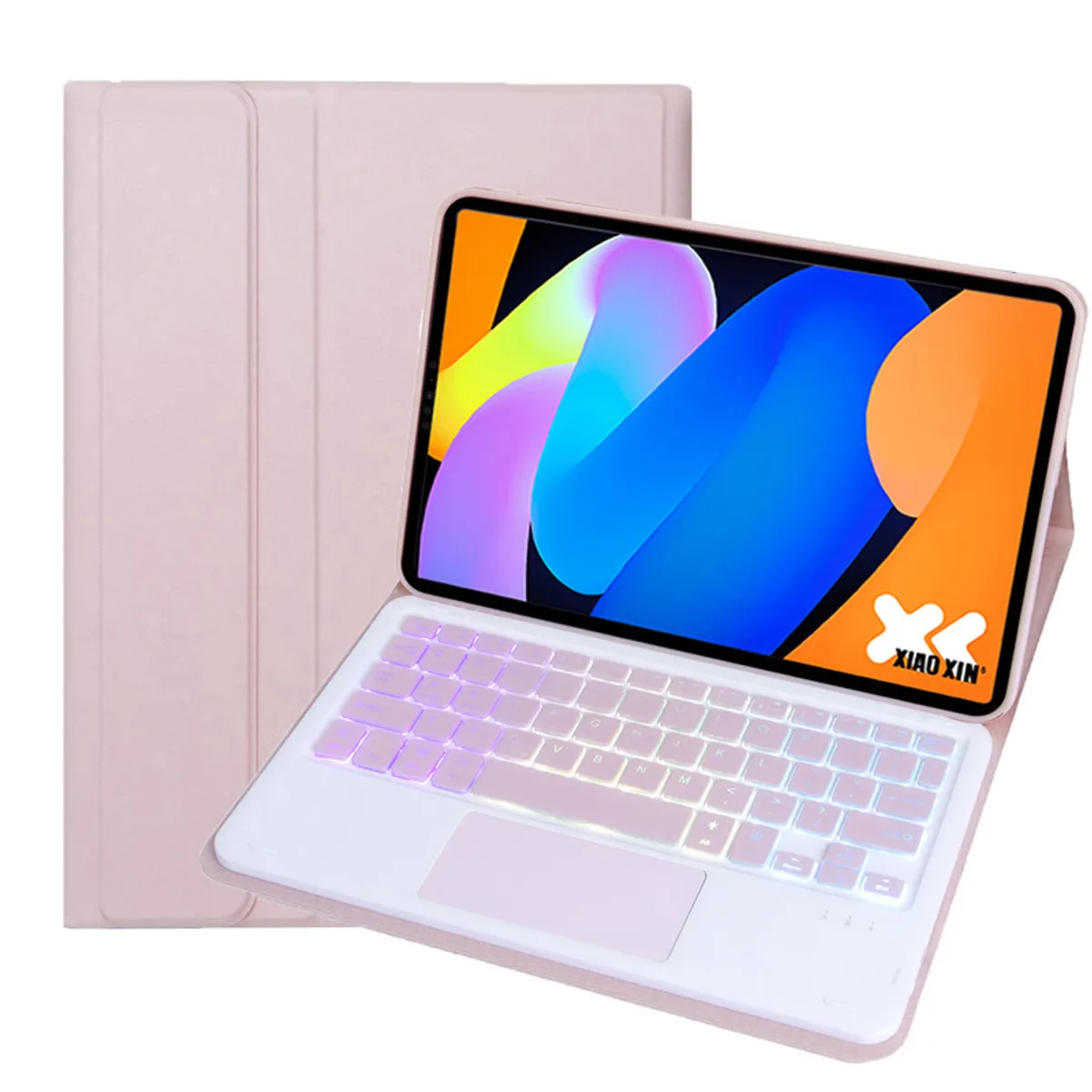 LENOVO - Tablet Lenovo  pad 11'' 2025 8+256GB  WIFI 2.5K - Gris con Rosado luminsos teclado