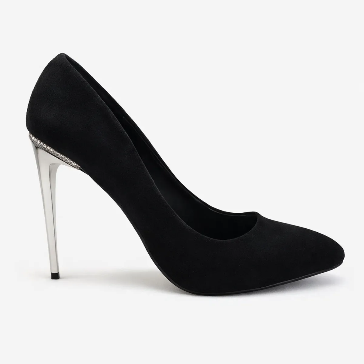 AGW - Zapato formal taco mujer negro gamuza