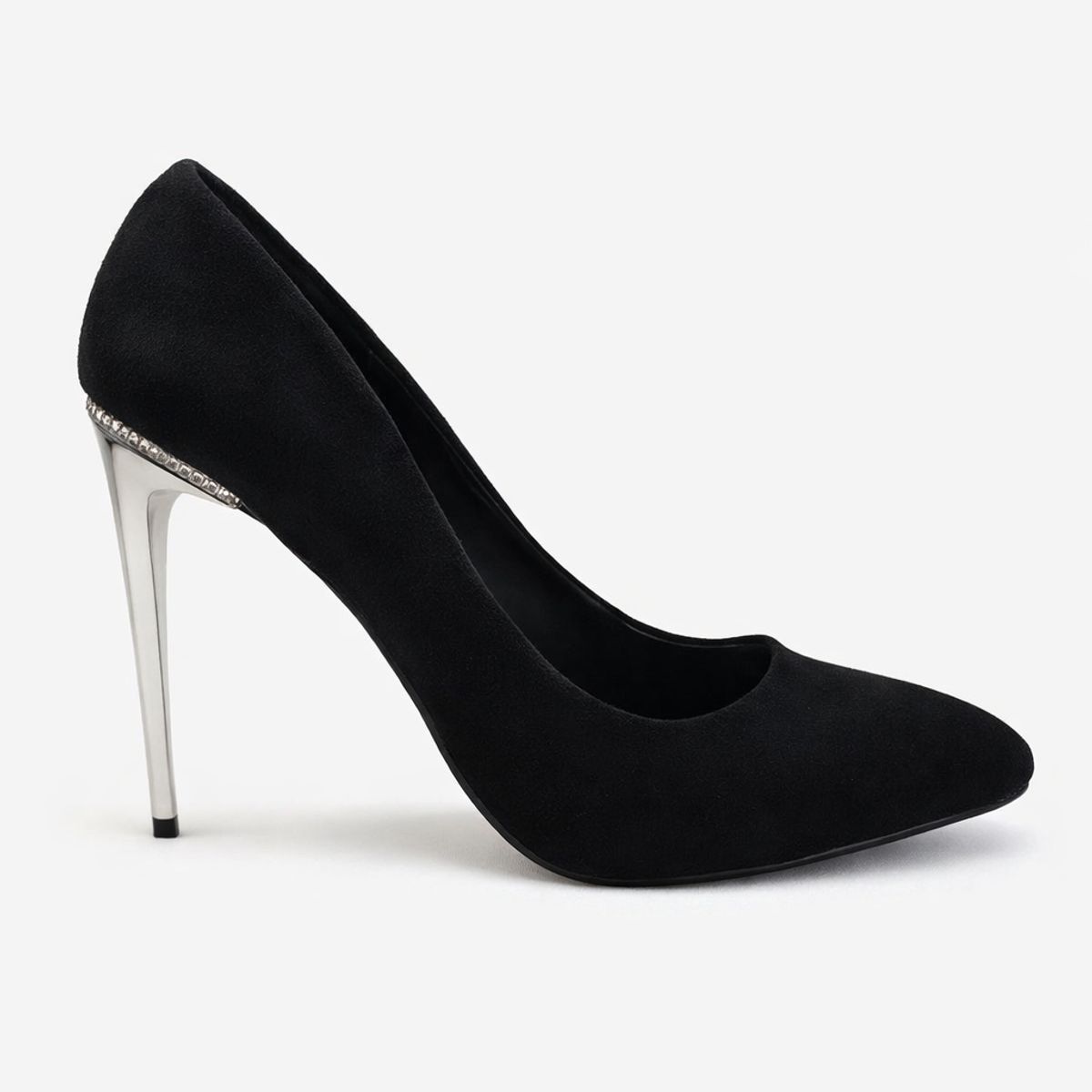 AGW - Zapato formal taco mujer negro gamuza