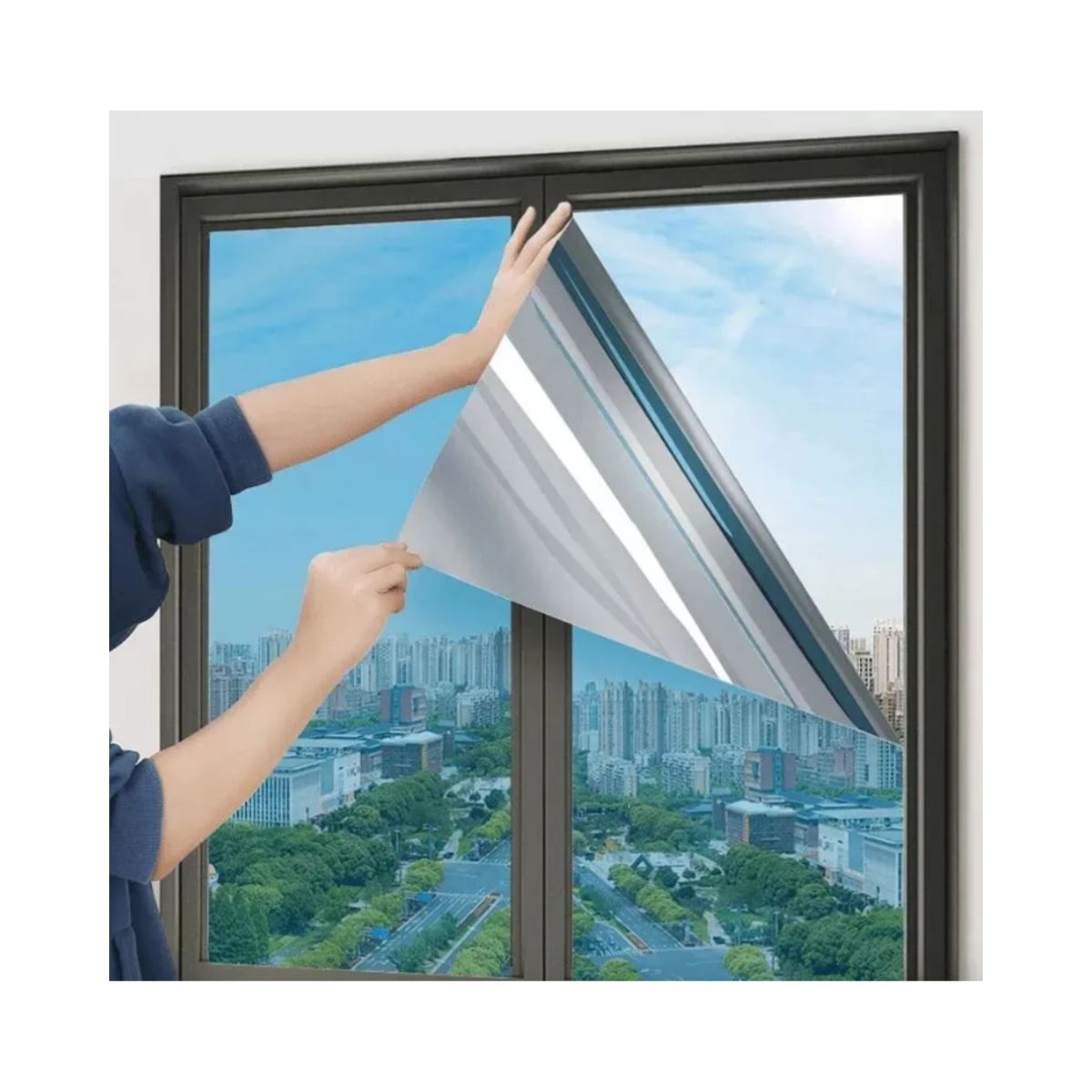 GENERICO - Lamina Espejada Privacidad Ventana Efecto Espejo 1mx60cm TN