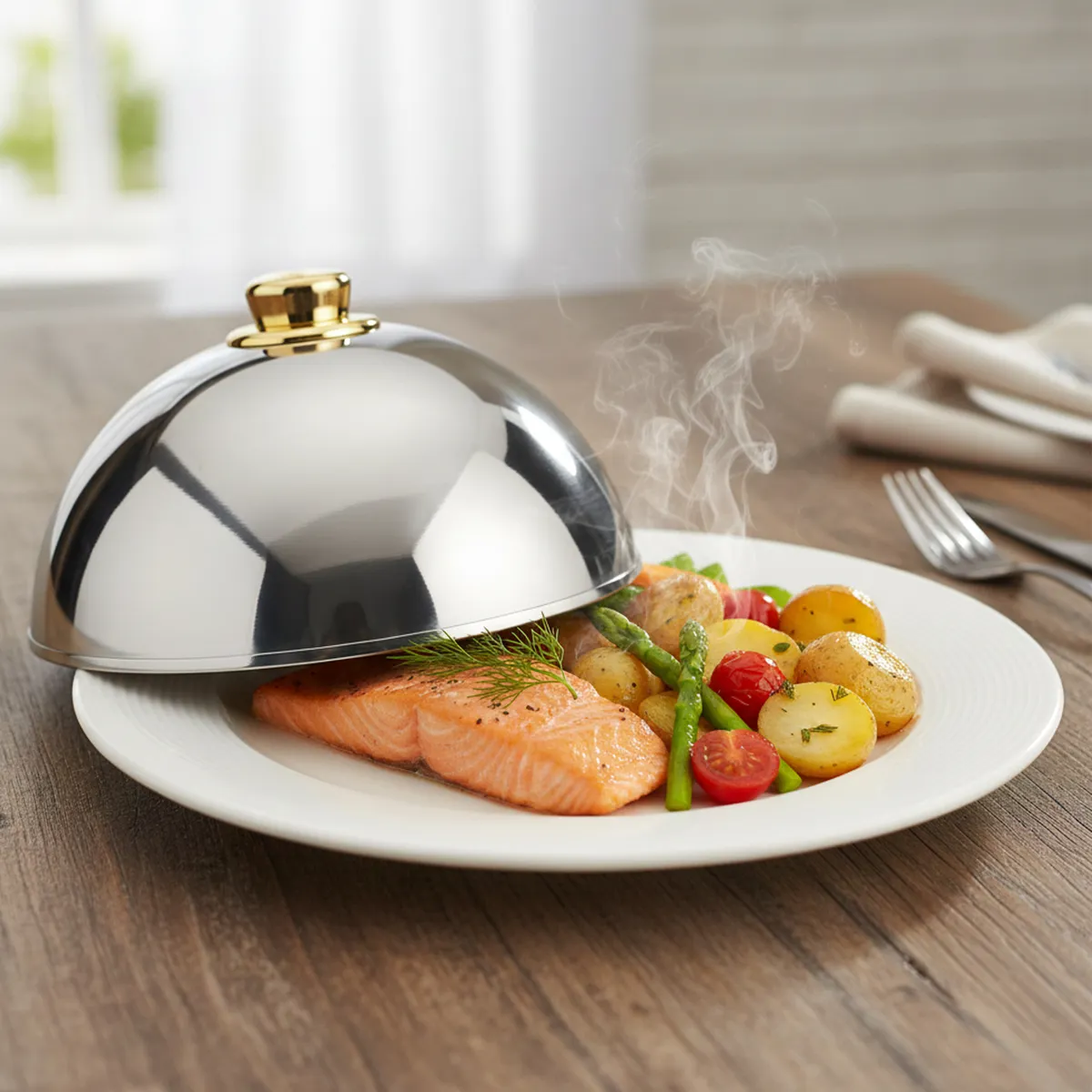 SUNNEX - Tapa Cubre Plato 25 Cm Acero