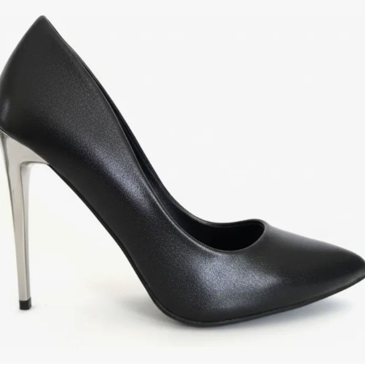 AGW - Zapato Taco Ecocuero Negro alto
