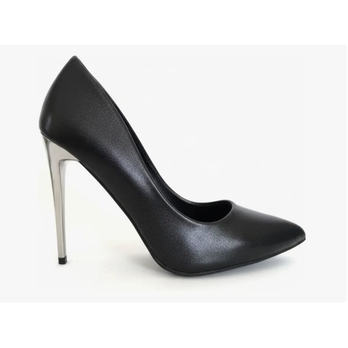 AGW - Zapato Taco Ecocuero Negro alto