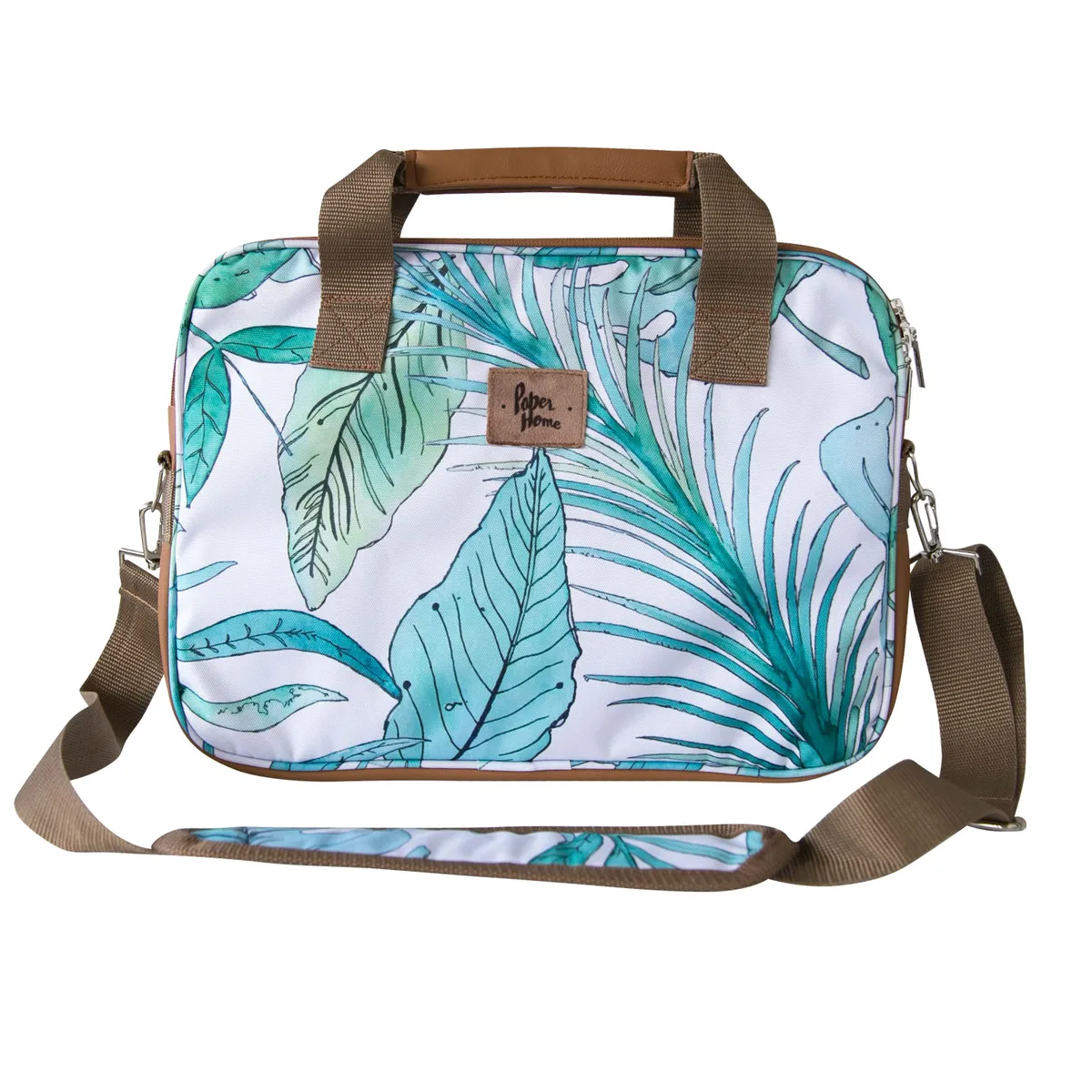 PAPER HOME - Bolso de notebook sustentable 13 y 14 pulgadas Botánico