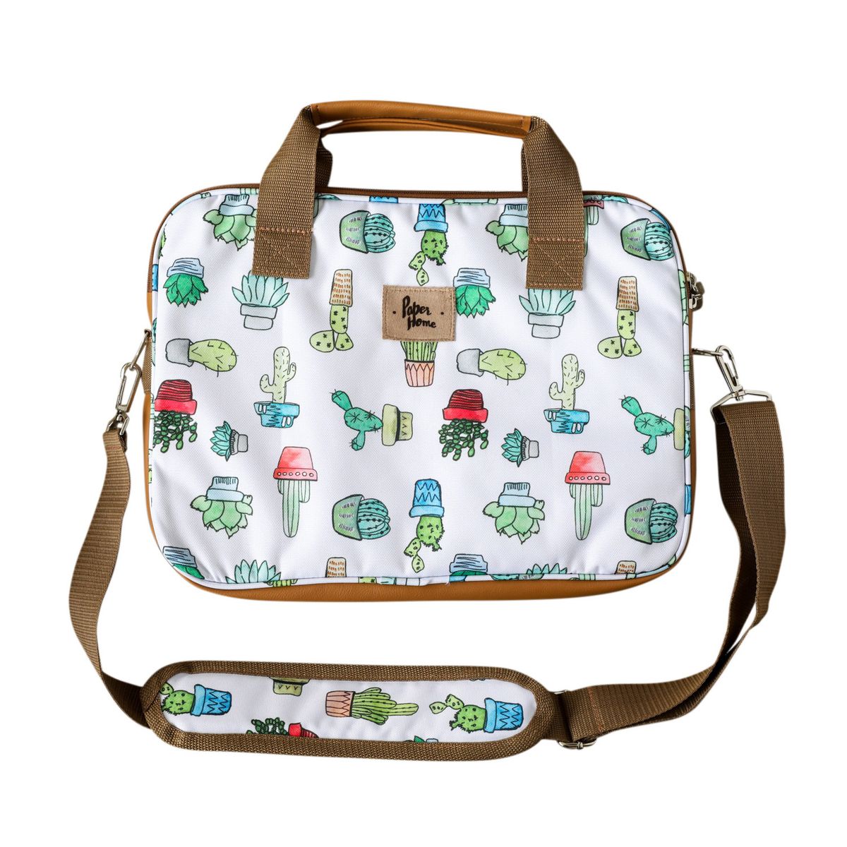 PAPER HOME - Bolso de notebook sustentable 13 y 14 pulgadas Cactus