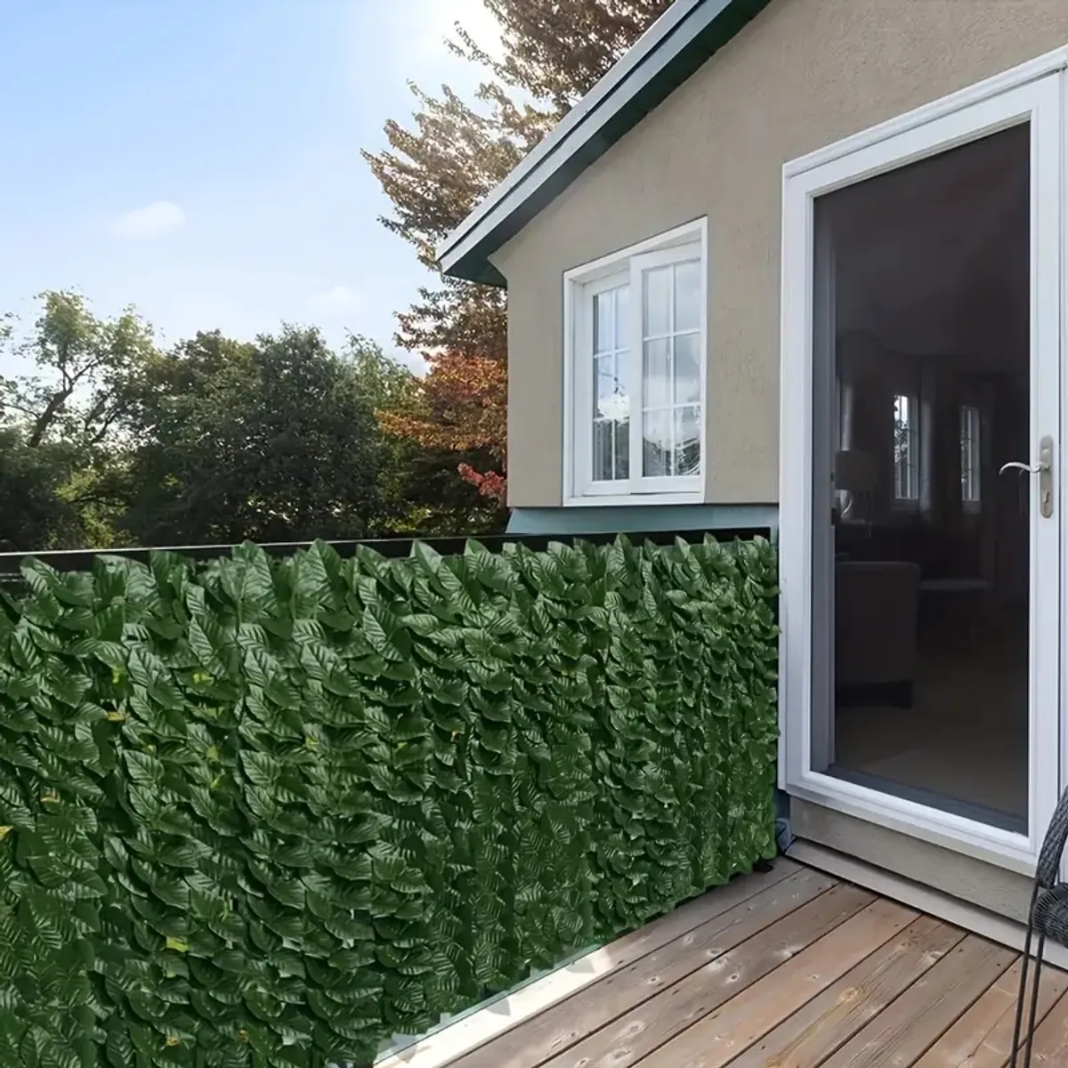 ARBUSTO REAL - Malla de Hojas Cerca Tupidas Enredadera Decoración 3x1 m