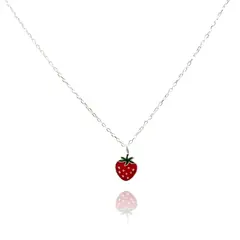 COGGIOLA - Collar Frutilla Eslabón Plata Fina 925
