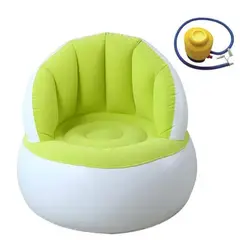 GENERICO - Sillón Inflable Puff Tumbona Con Reposa Pies Verde BELUG
