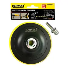KAMASA - Disco Pulidor Con Velcro Para Esmeril Angular 115mm + 5 Lija
