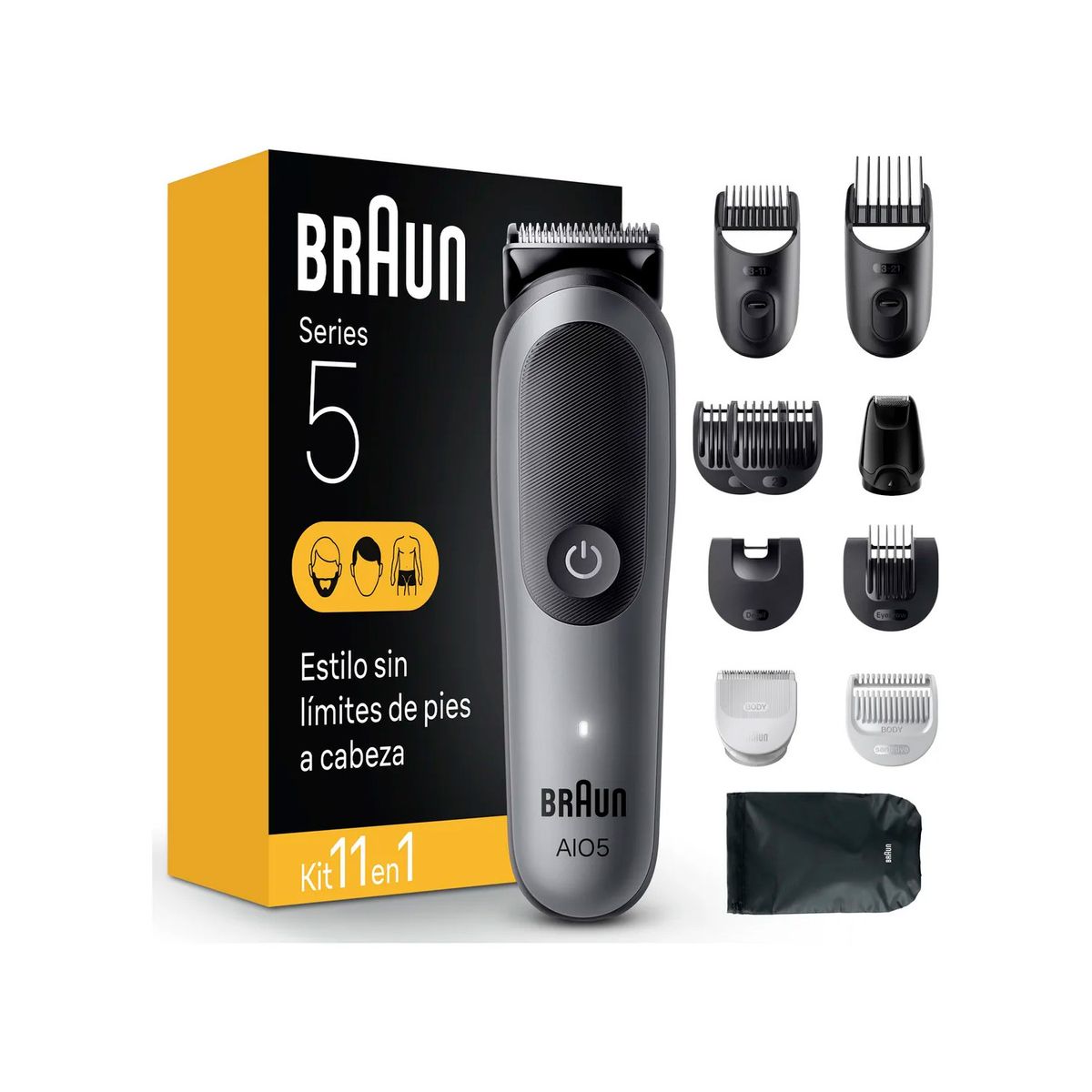 BRAUN - Afeitadora Braun AIO5 Series 5 Kit 11 en 1
