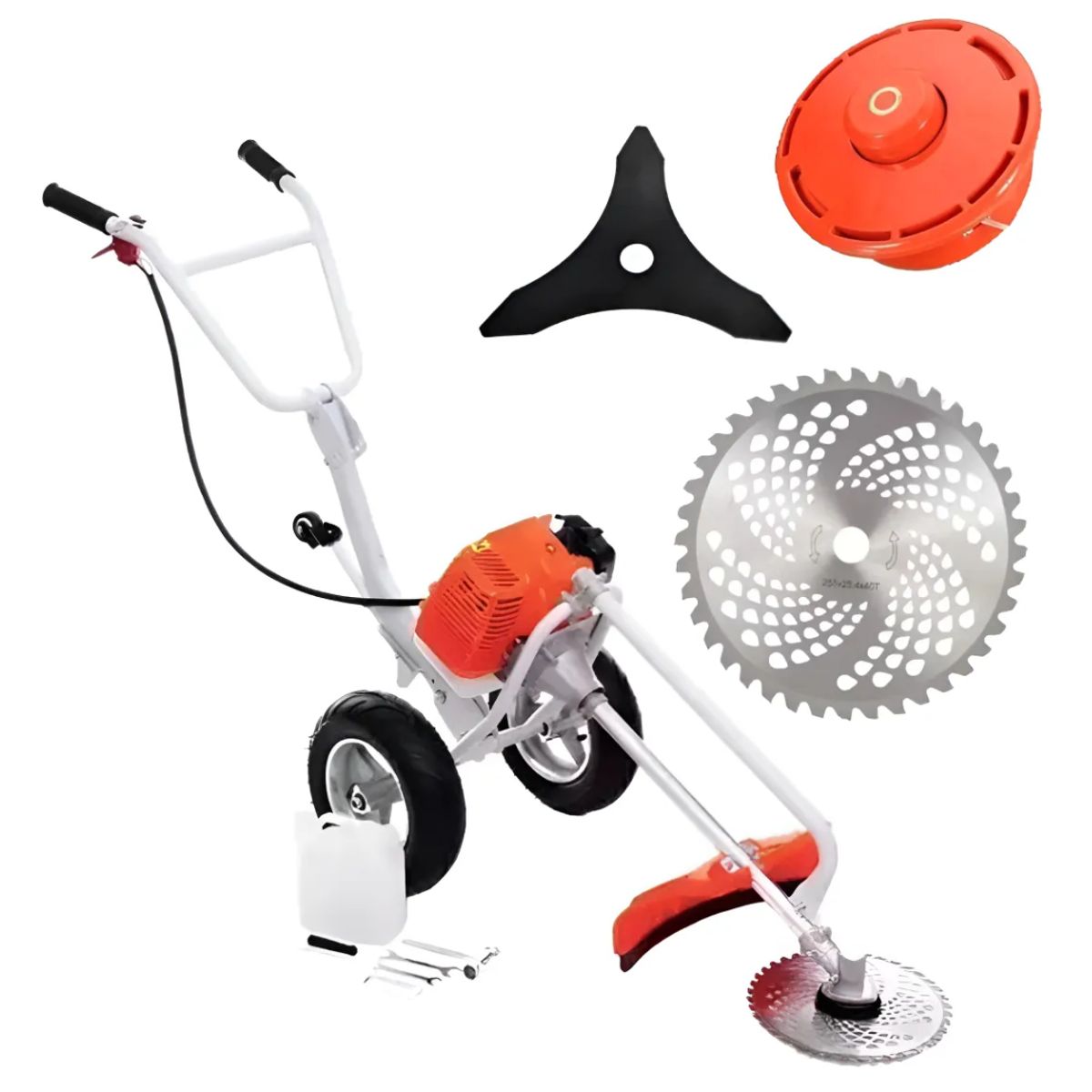 ALTERNATIVE - Orilladora Desbrozadora Desmalezadora Con Ruedas 3 En 1 52cc