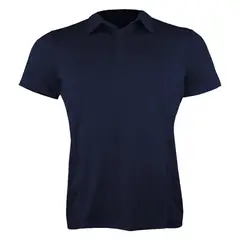 ANDESLAND OUTDOOR APPAREL - Polera Dryfit Con Cuello Manga Corta Azulino Hombre