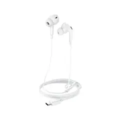 HOCO - AUDIFONOS MANOS LIBRE M101 PRO CRYSTAL TIPO C BLANCO