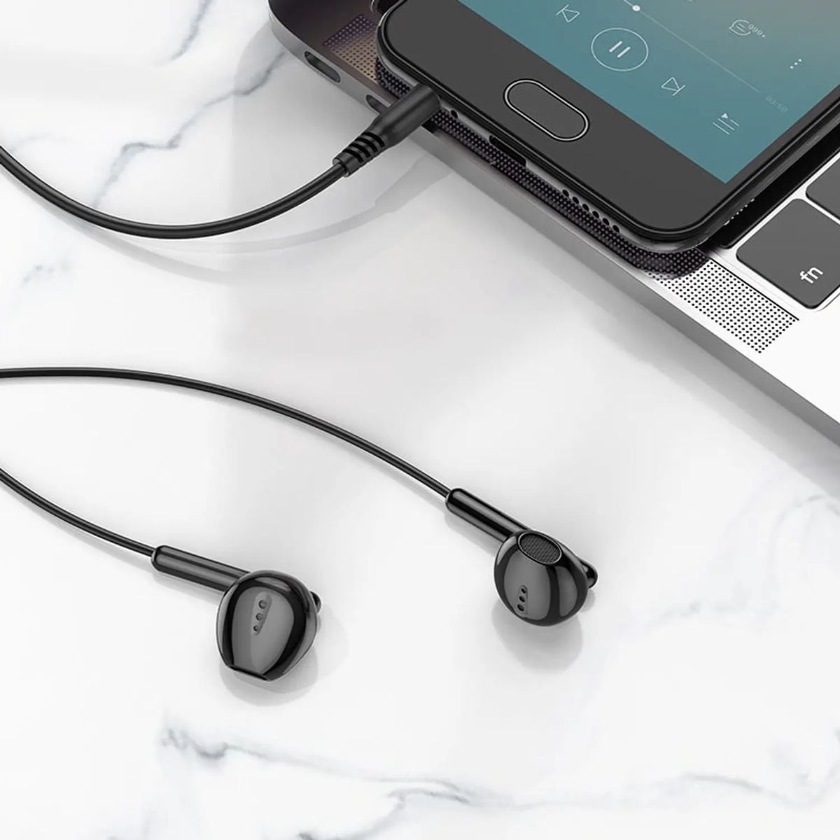 HOCO - AUDIFONOS HOCO MANOS LIBRE M123 GLORY NEGRO