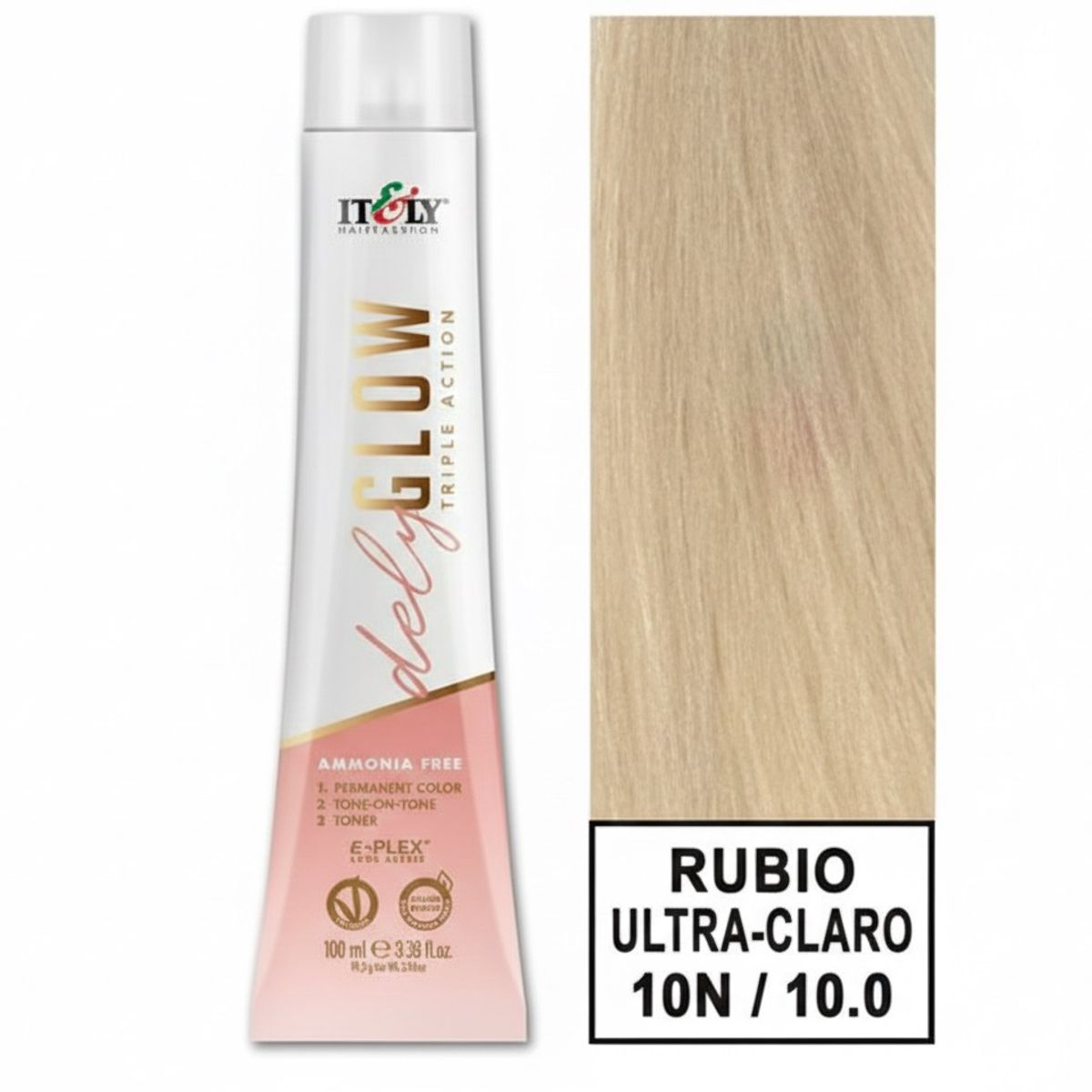 GENERICO - TINTURA PER S/AMONI ITELY DELYGLOW 10N RUBIO ULTRA CLARO 100ML 10.0 + OXIDANTE