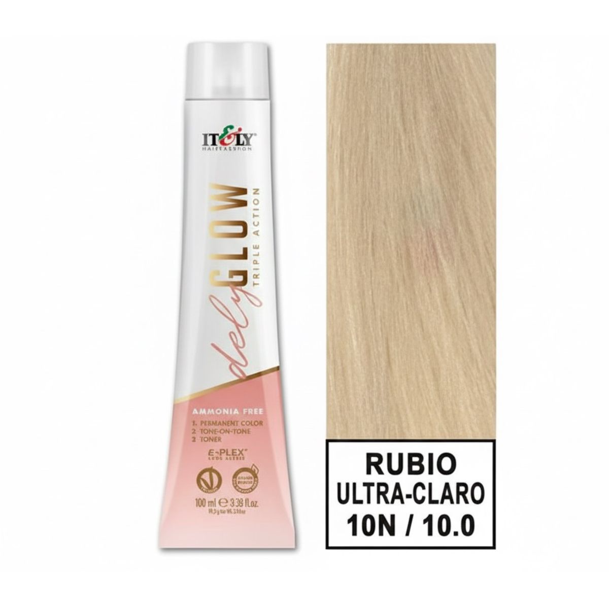 GENERICO - TINTURA PER S/AMONI ITELY DELYGLOW 10N RUBIO ULTRA CLARO 100ML 10.0 + OXIDANTE