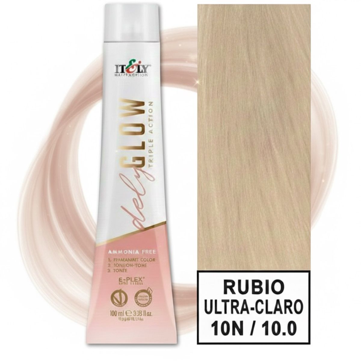 GENERICO - TINTURA PER S/AMONI ITELY DELYGLOW 10N RUBIO ULTRA CLARO 100ML 10.0 + OXIDANTE
