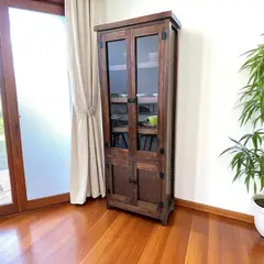 GENERICO - VITRINA DE COLOR MADERA CAFÉ MGR MUEBLES