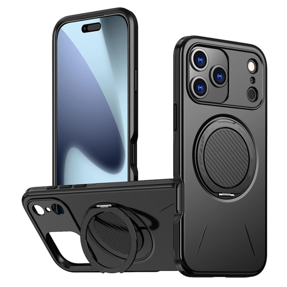 GENERICO - Carcasa Reforzada Protección Camara Para iPhone 17 Pro Max / Negro
