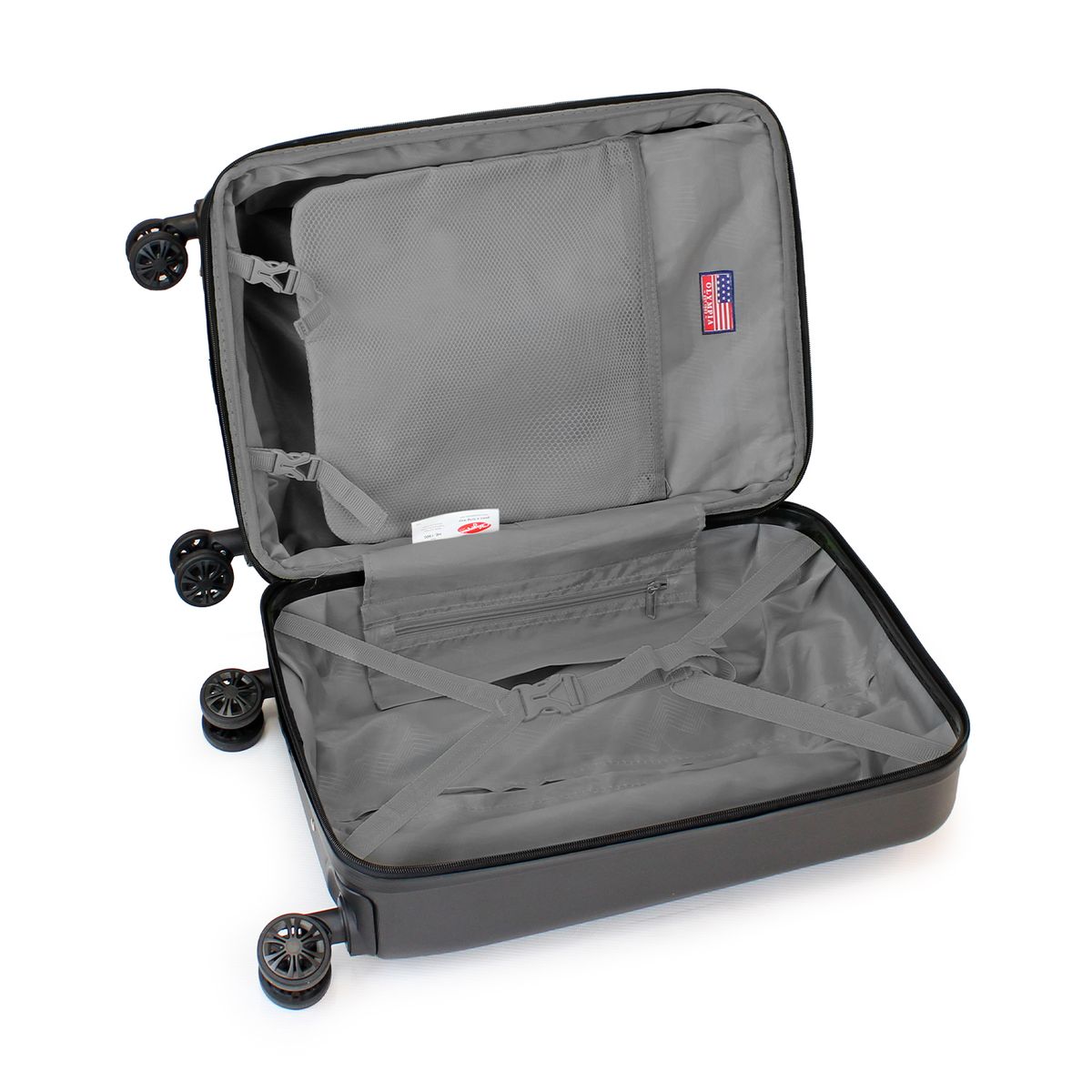 GENERICO - Maleta mediana Olympia 20kg negra-roja