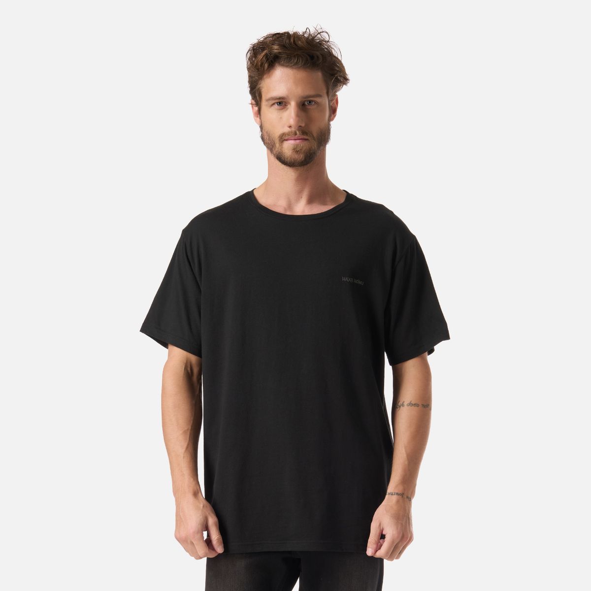 HAKA HONU - Polera Hombre Haka Negro Haka Honu