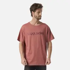 HAKA HONU - Polera Hombre Logo Terracota Claro
