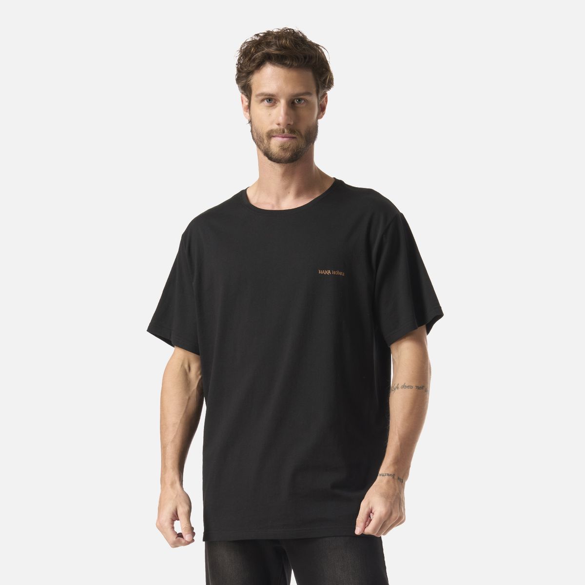 HAKA HONU - Polera Hombre Polo Negro Haka Honu