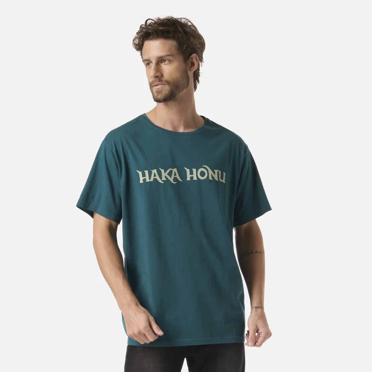 HAKA HONU - Polera Hombre Logo Petroleo Haka Honu