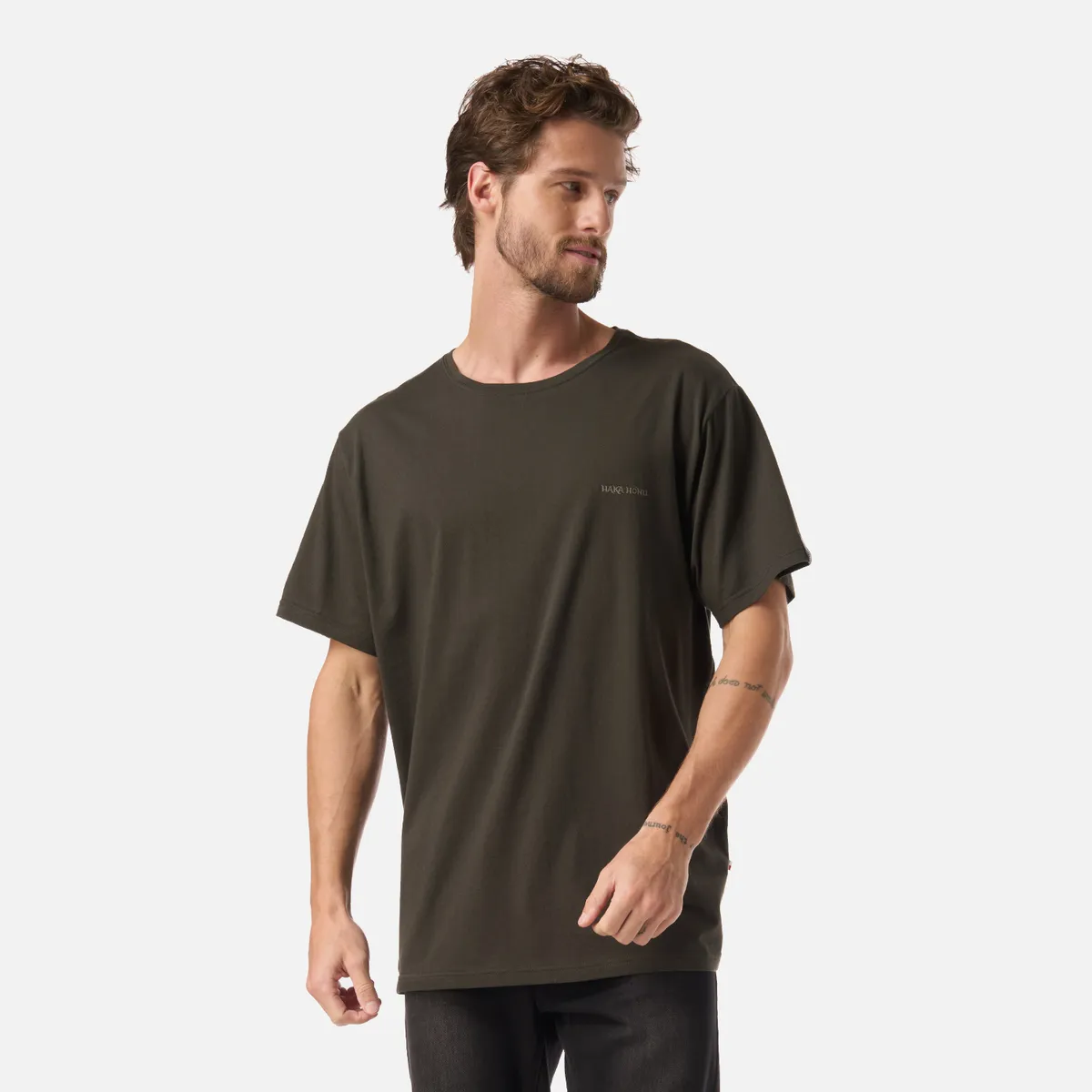 HAKA HONU - Polera Hombre Haka Verde Militar Haka Honu