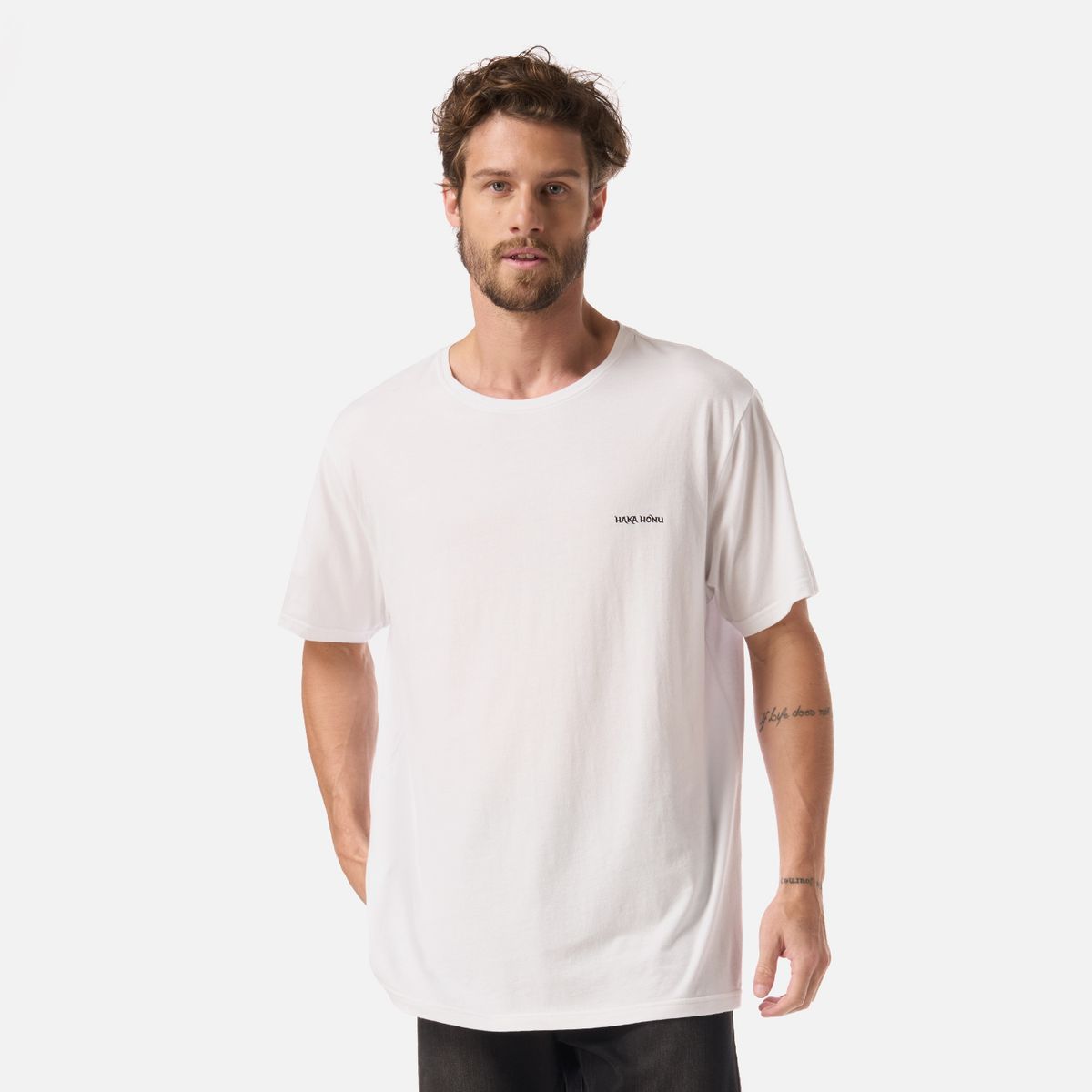HAKA HONU - Polera Hombre Haka Blanco Haka Honu