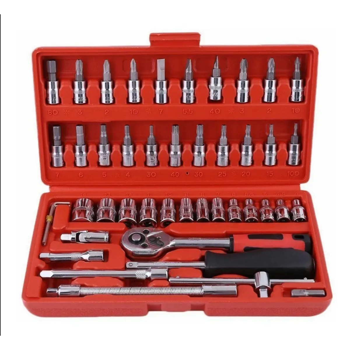 GENERICO - Set Ratchet 14 Dados Milimétricos Destornillador 46pz