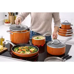 GENERICO - Batería de cocina 11 piezas - Todo tipo de Cocina