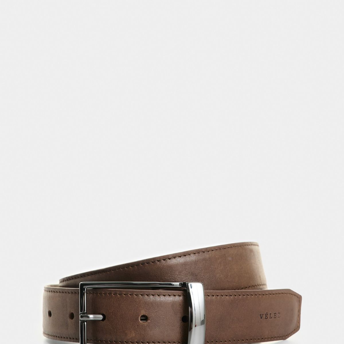 VELEZ - Vélez Cinturón Unifaz Cuero Hombre Sand Café