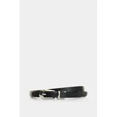 VELEZ - Vélez Cinturón Doble Faz Cuero Mujer Krill Negro